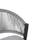 Outdoor 26" Counter Height Metal Frame Counter Stools With Scallop Shaped Backrest & Water Resistant Cushions