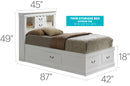 Louis Phillipe - Bookcase Storage Bed