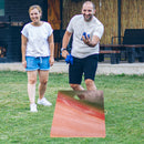 4X2 Ft Large Size Cornhole Board (Set of 2), Outdoor Game Board Set With 8 Bean Bags, Perfect For Lawn, Backyard, Beach, Park - Navy / Red / Brown