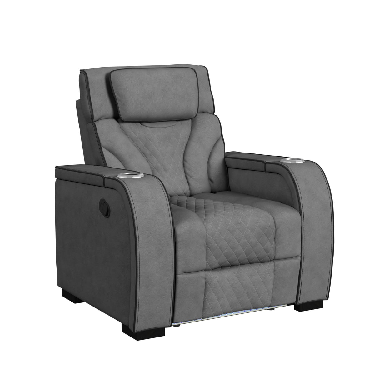 Blitz Living Room Set in Dark Gray by Elements International, view 5