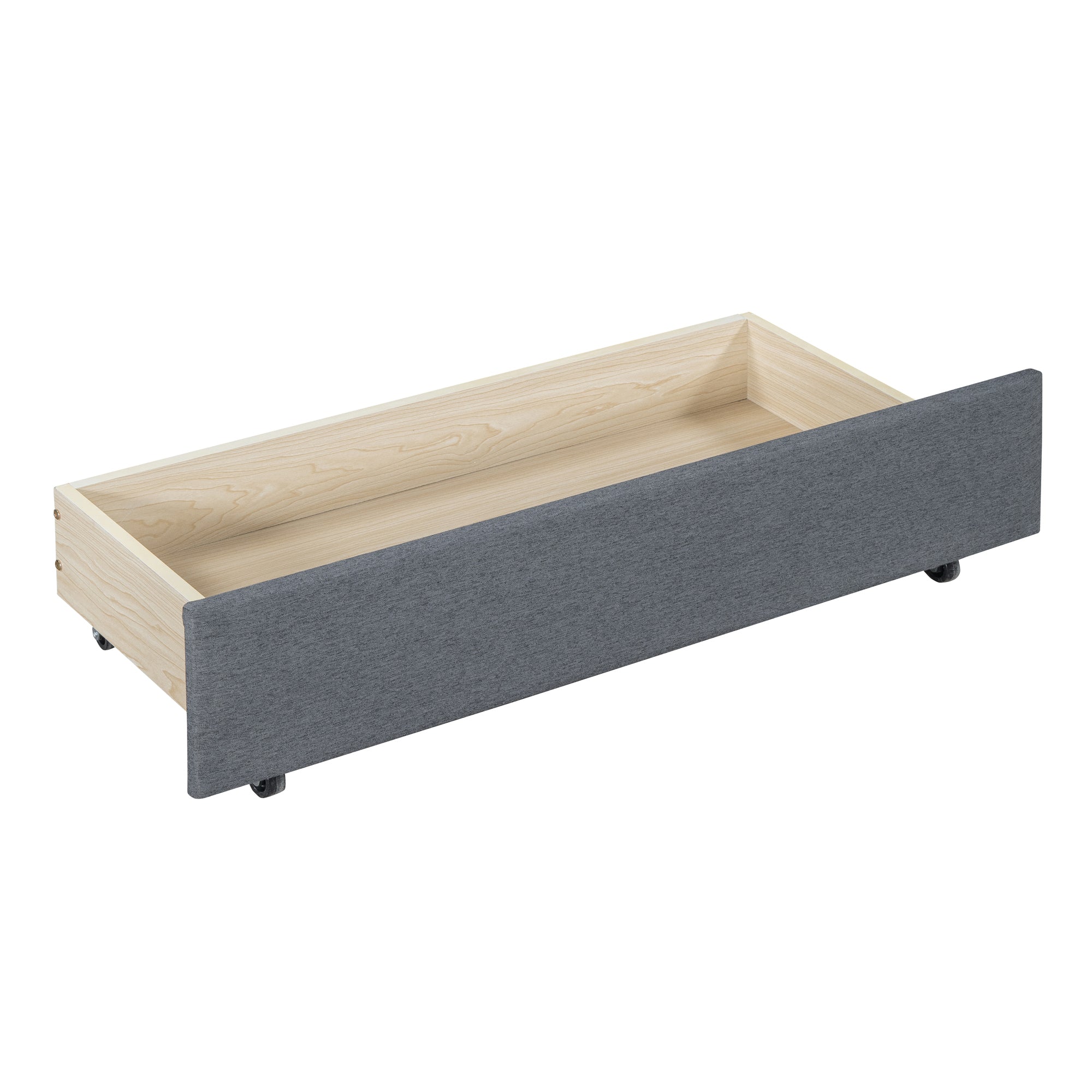 Full Size Upholstered Daybed with 2 Storage Drawers Sofa Bed Frame No Box Spring Needed, Linen Fabric (Gray) - Atlantic Fine Furniture Melbourne FL