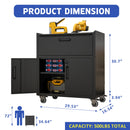 Sturdy And Durable Metal Tool Cabinet For Garage With Wheels Mobile Heavy Duty Storage Cabinet With 1 Drawer And 2 Locking Doors