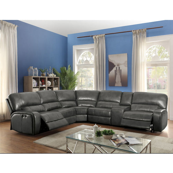 Saul - Power Motion Sectional Sofa - Gray