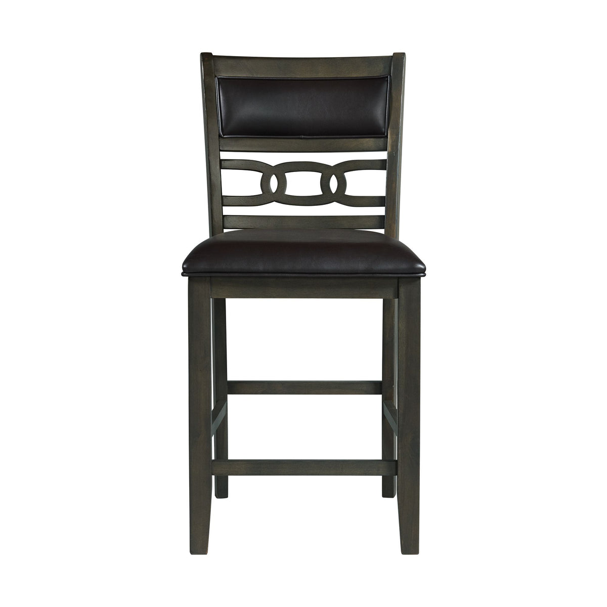 Amherst Counter Side Chair With Cushion (Set of 2) in Dark Gray by Elements International, view 3