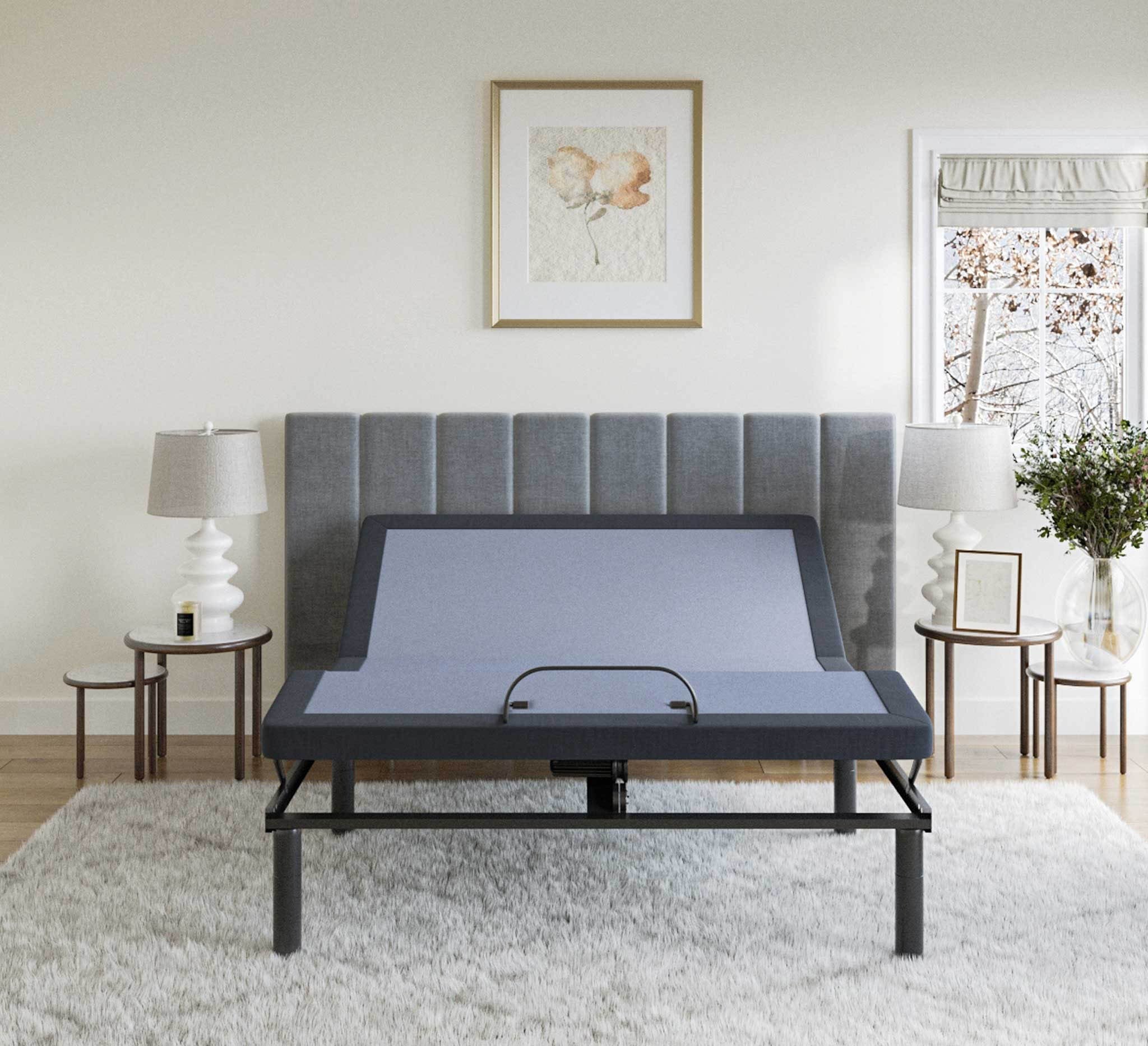 OS25 King Adjustable Bed Base with Massage and Head and Foot Position Adjustments