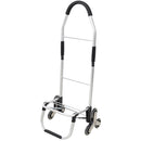 Foldable Shopping Stair Trolley With Triangular Wheels And Removable Waterproof Bag - Black
