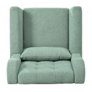 Modern Accent Chair, Teddy Fabric Living Room Chairs Comfy Reading Chair, Mid Century Accent Chair, Lounge Arm Chairs Armchair For Living Room Bedroom - Light Green