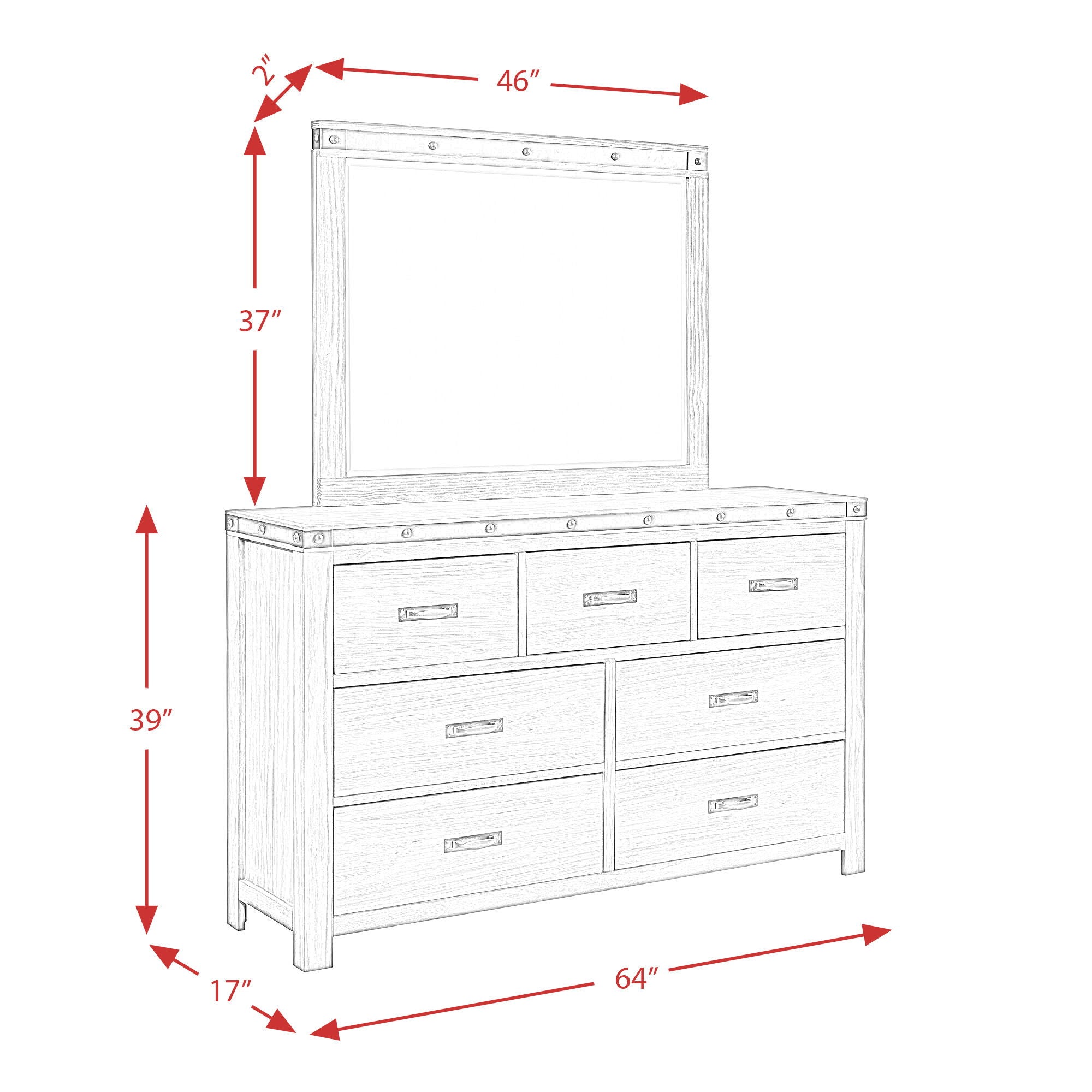Wade - 7-Drawer Dresser