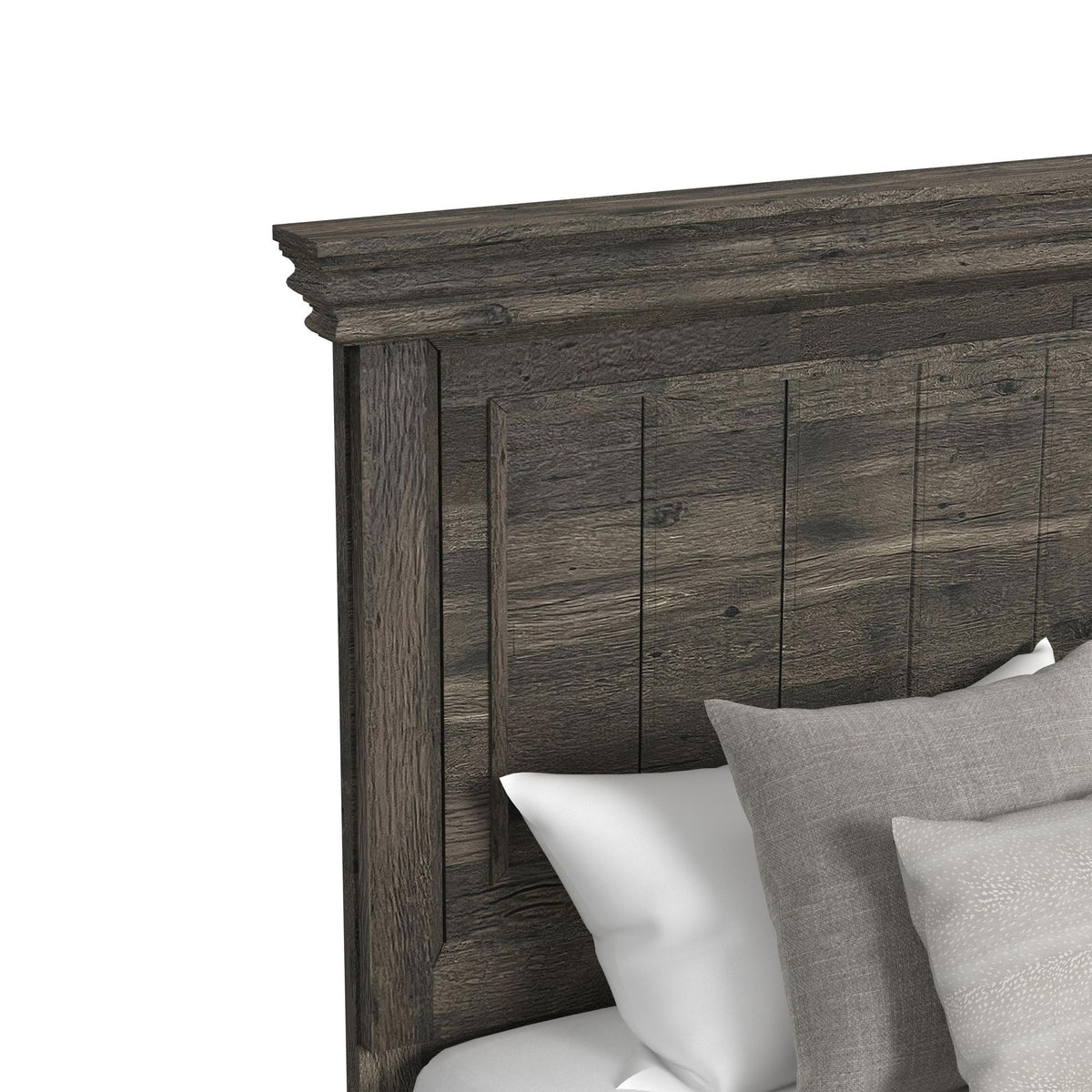 Park Ridge Panel Bed in Dark Gray by Elements International, view 2