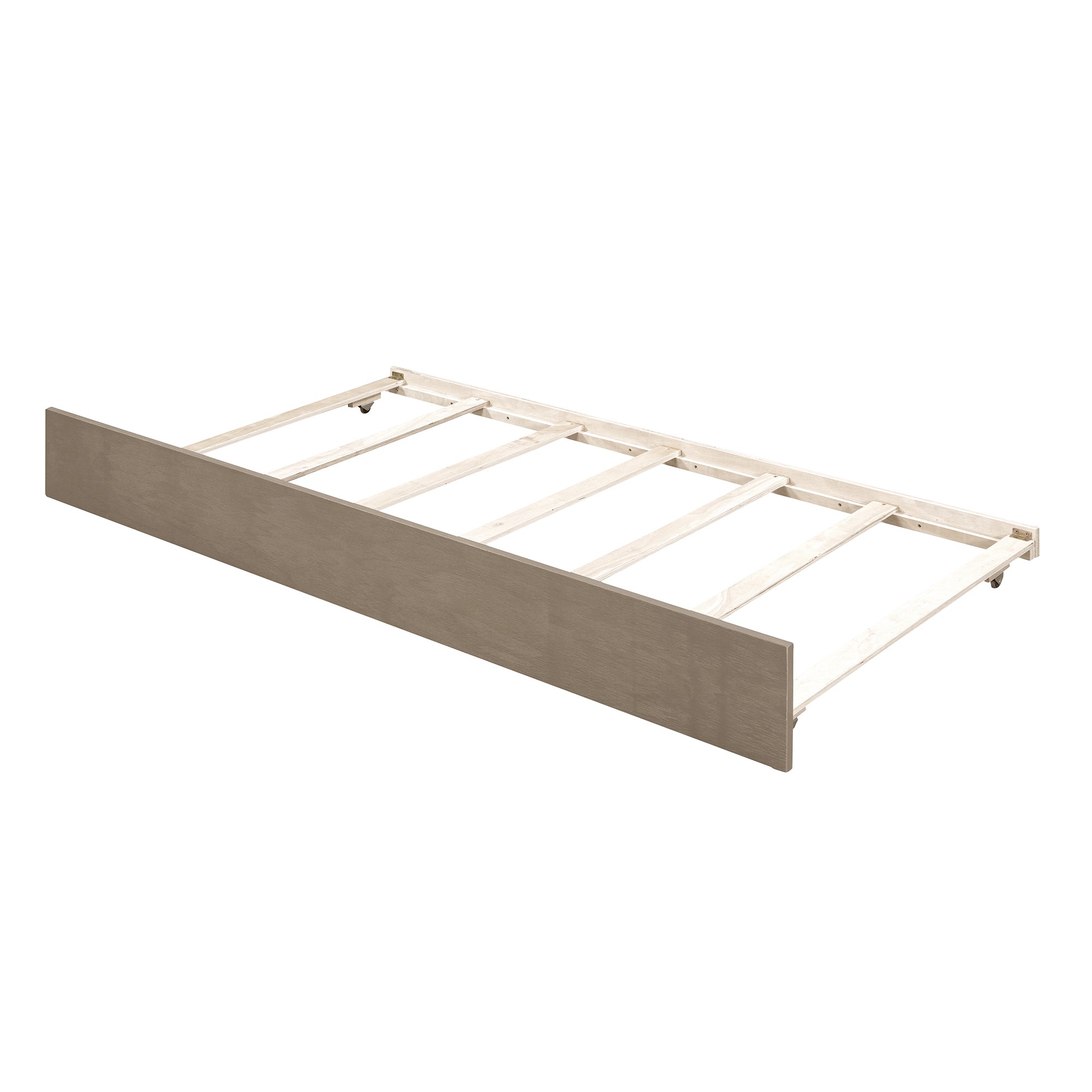 Wood Canopy Bed with Trundle Bed ,Full Size Canopy Platform bed With Support Slats .No Box Spring Needed, Brushed Light Brown - Atlantic Fine Furniture Melbourne FL