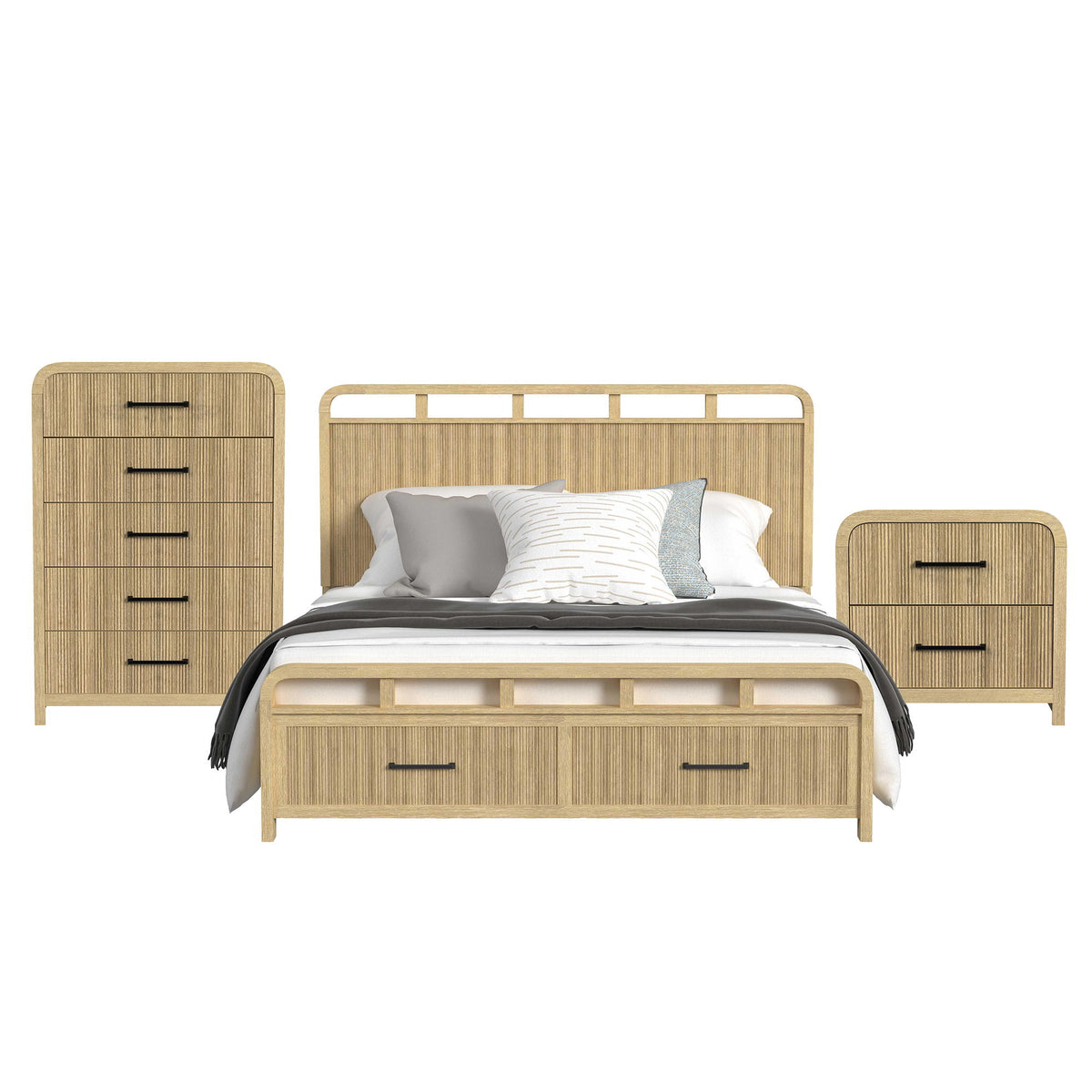 Ridgemont Storage Bedroom Set in Black by Elements International, view 2