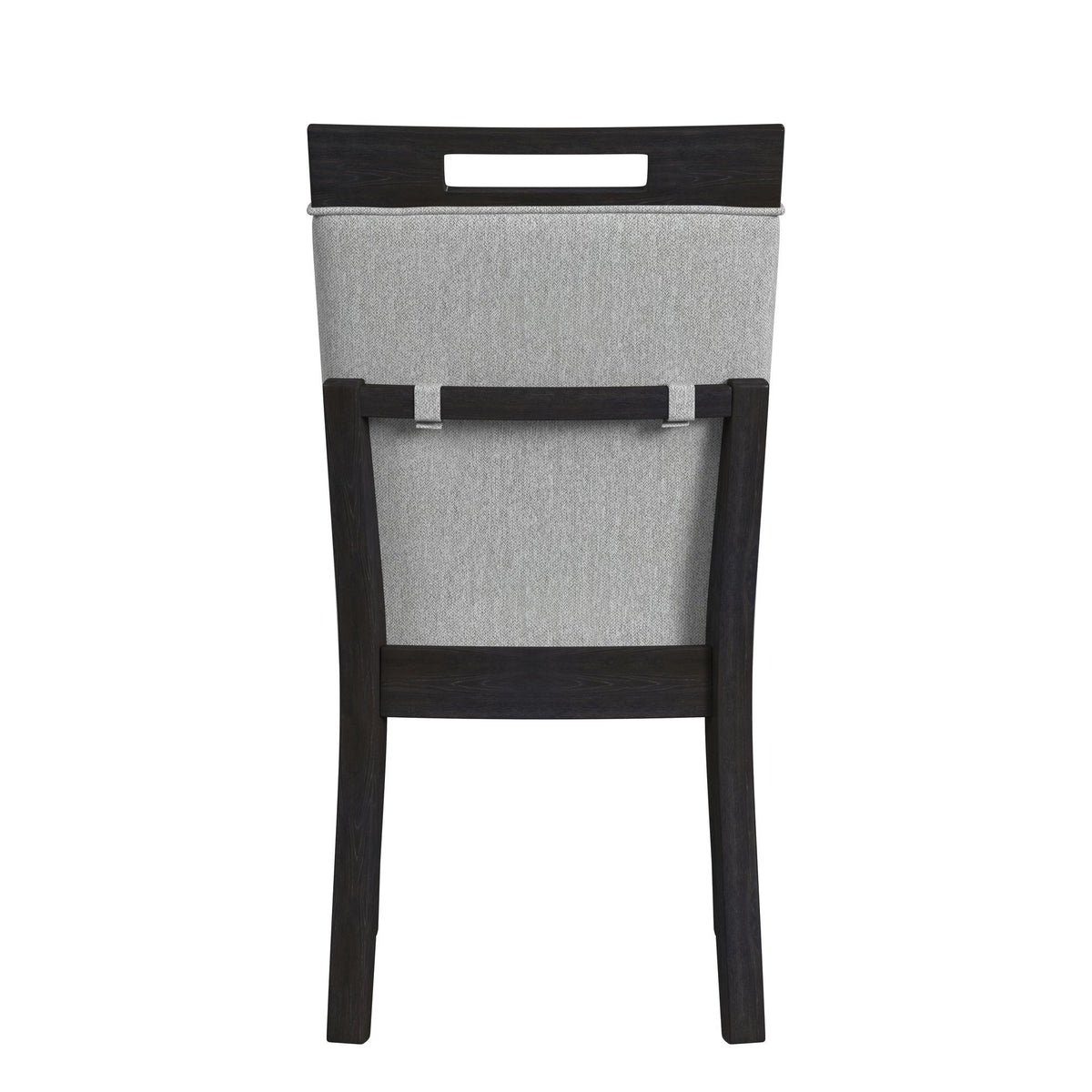 Transcend Dining Side Chair With Fabric (Set of 2) in Charcoal And Light Gray by Elements International, view 2