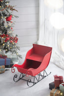 Iron Sleigh Large, Distressed Christmas Santa Sleigh Holiday Decoration