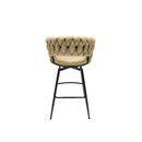 Bar Stool 360 Swivel With Back Footrest
