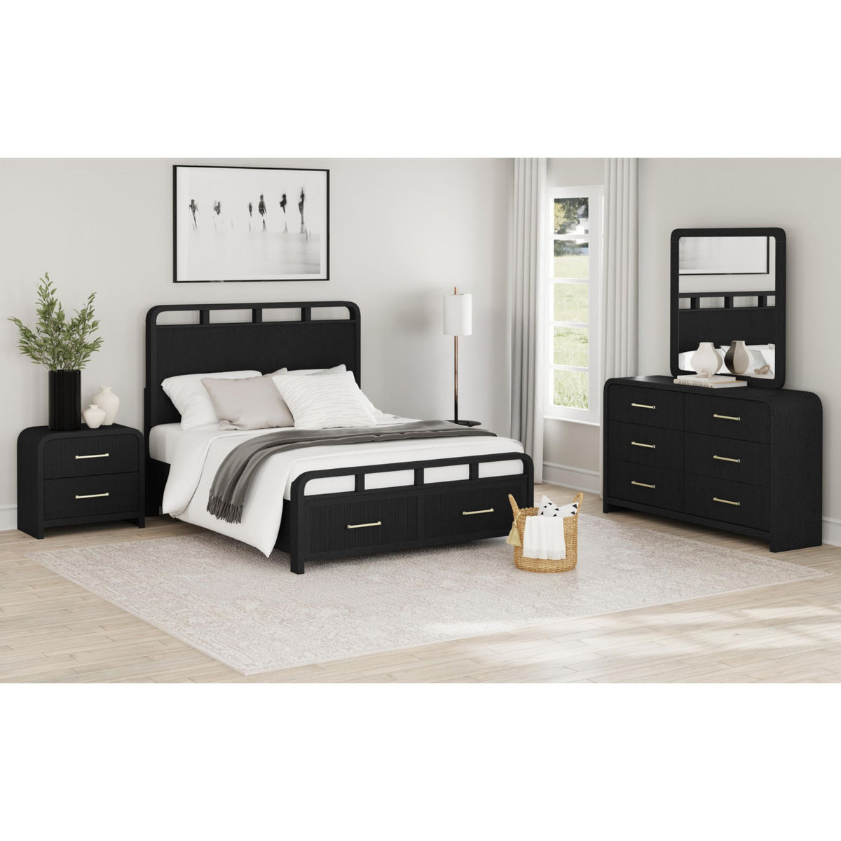 Ridgemont Storage Bed in Black by Elements International, view 10