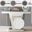 Nysa - Accent Table - Mirrored - Wood - 32" - Atlantic Fine Furniture Inc