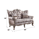Jayceon - Loveseat With 2 Pillows - Fabric & Champagne