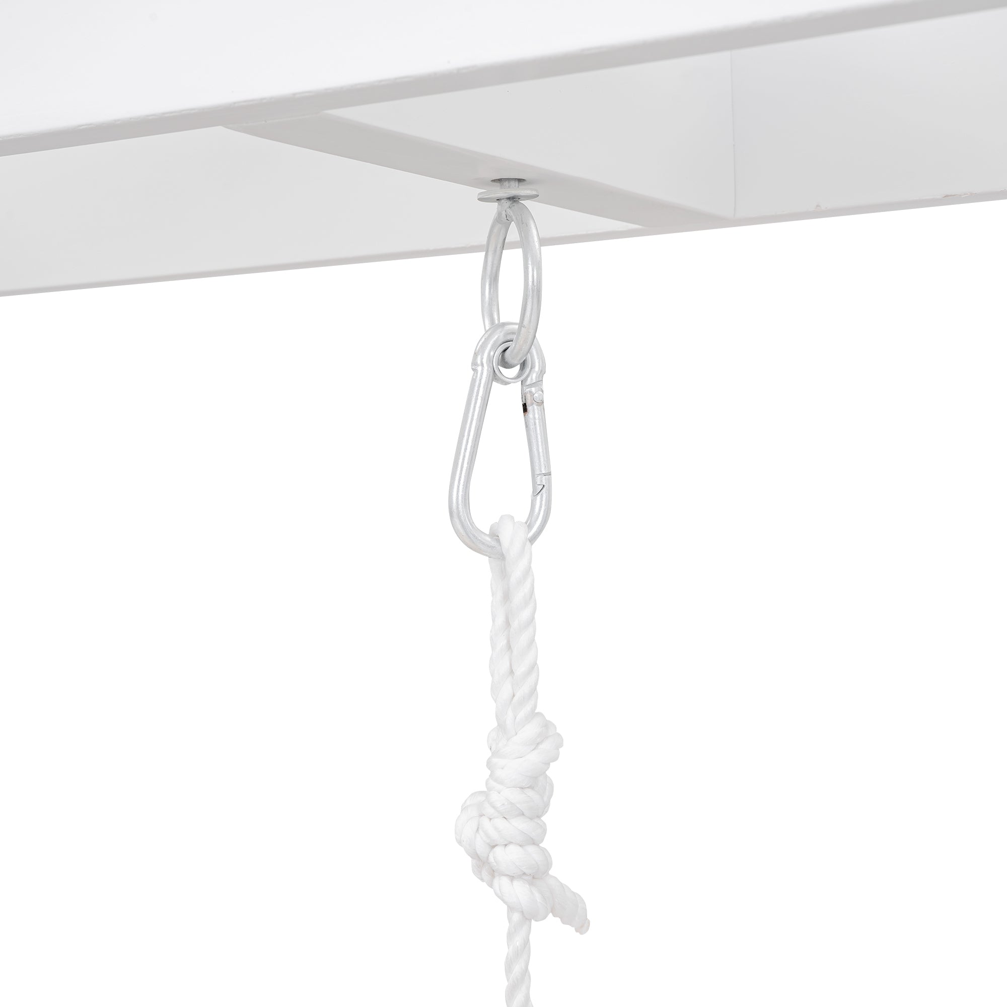 Extendable Twin Daybed with Swing and Ring Handles, White(Twin bed can be pulled out to be King) - Atlantic Fine Furniture Melbourne FL