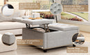 Large Square Storage Ottoman With 2 Storage Doors