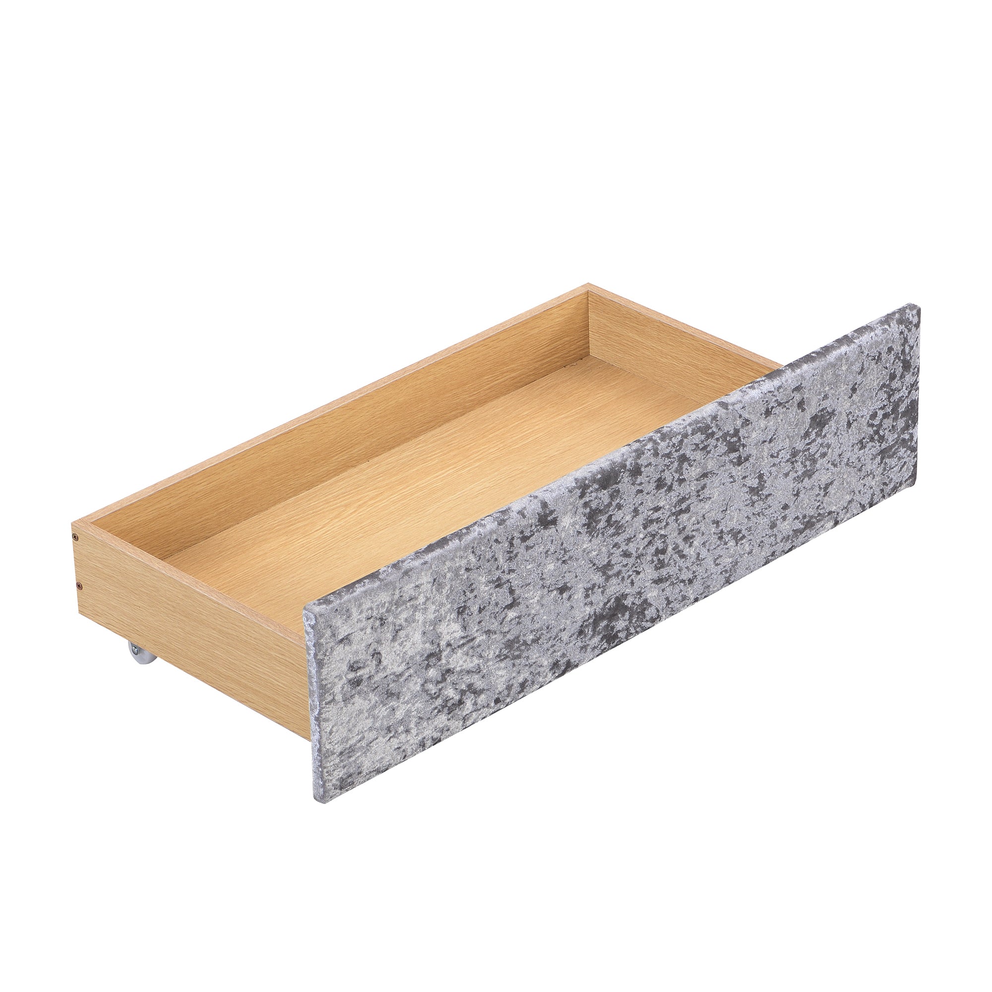 Twin Size Snowflake Velvet Daybed with Two Storage Drawers and Built-in Storage Shelves,Gray - Atlantic Fine Furniture Melbourne FL