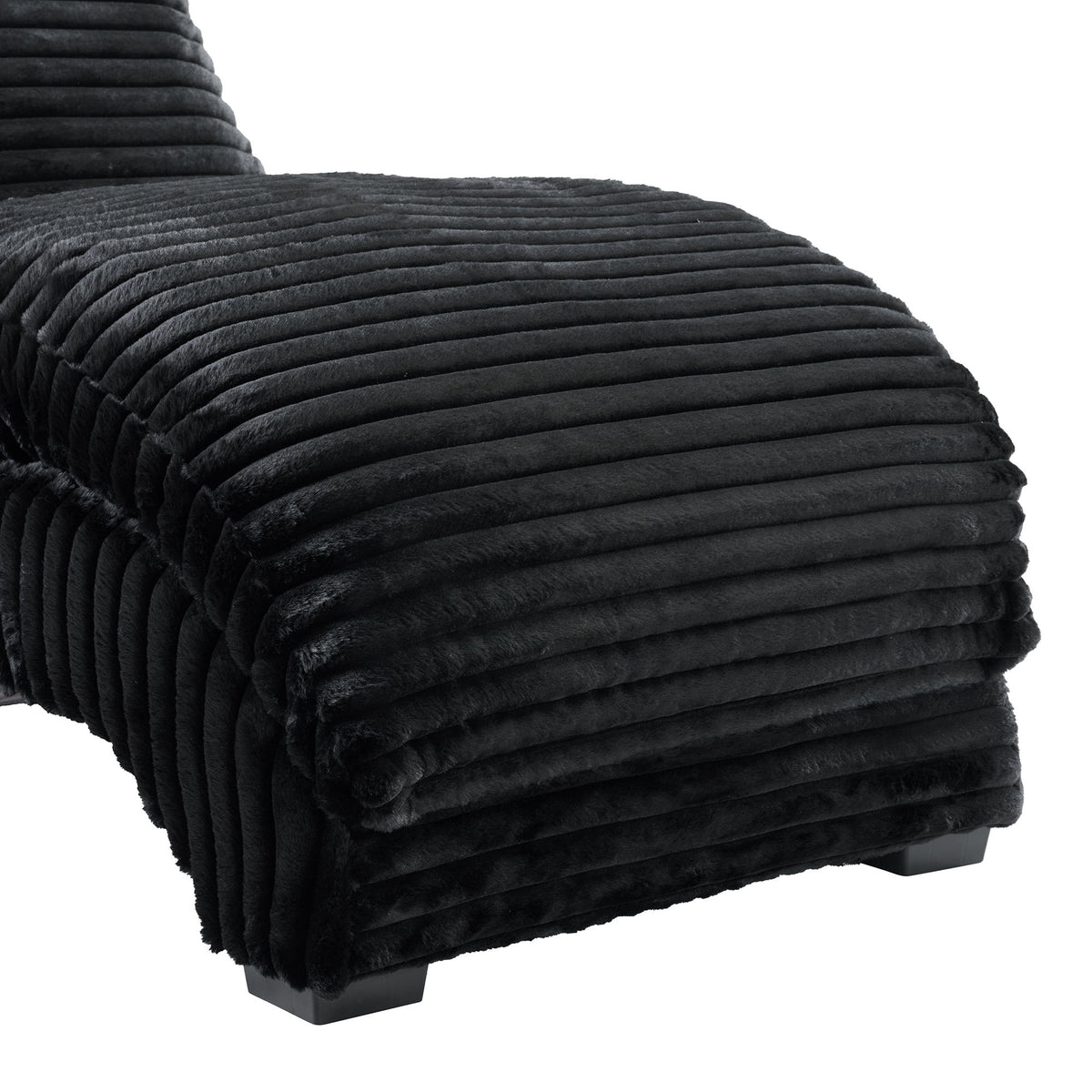 Nori Chaise With Heat Massage, USBC, LED in Black by Elements International, view 3
