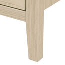 Hollow Carved 3 Drawer Cabinet Dresser Storage Chest With Metal Handles For Living Room Bedroom - Natural