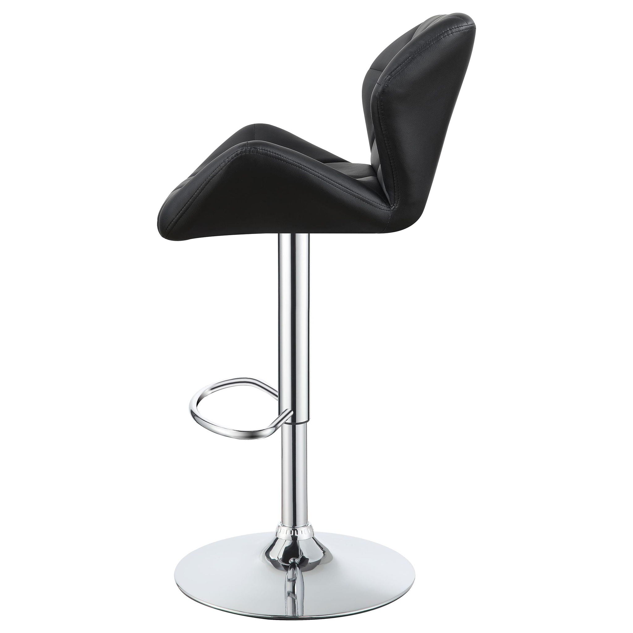 Berrington Upholstered Adjustable Bar Stool Black (Set of 2) - Atlantic Fine Furniture Melbourne FL