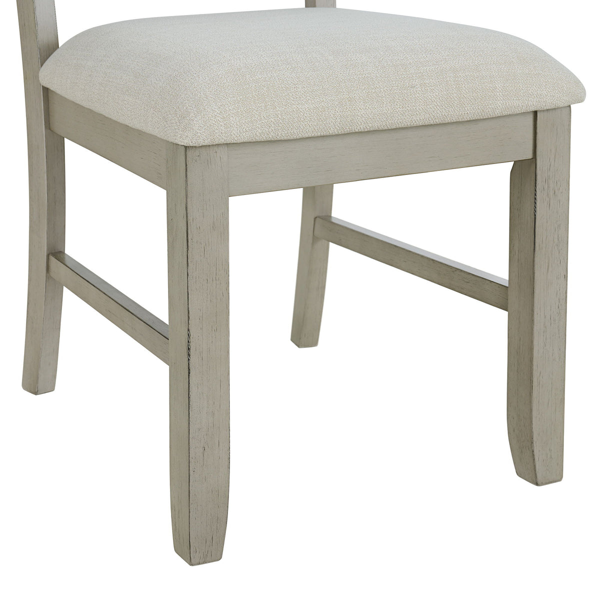 Farmington Ladder Back Dining Side Chair (Set of 2) in Washed Stone / Light Beige by Elements International, view 3
