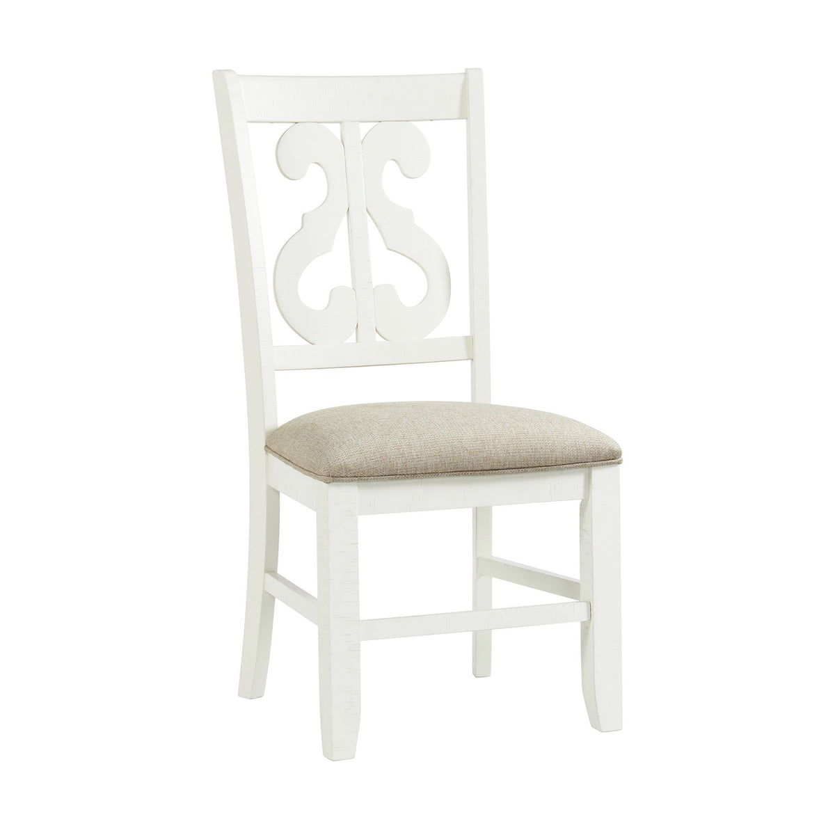 Stone Wooden Swirl Back Side Chair (Set of 2) in Dark Brown by Elements International, view 3