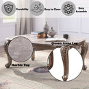 Jayceon - Coffee Table - Marble Top & Champagne