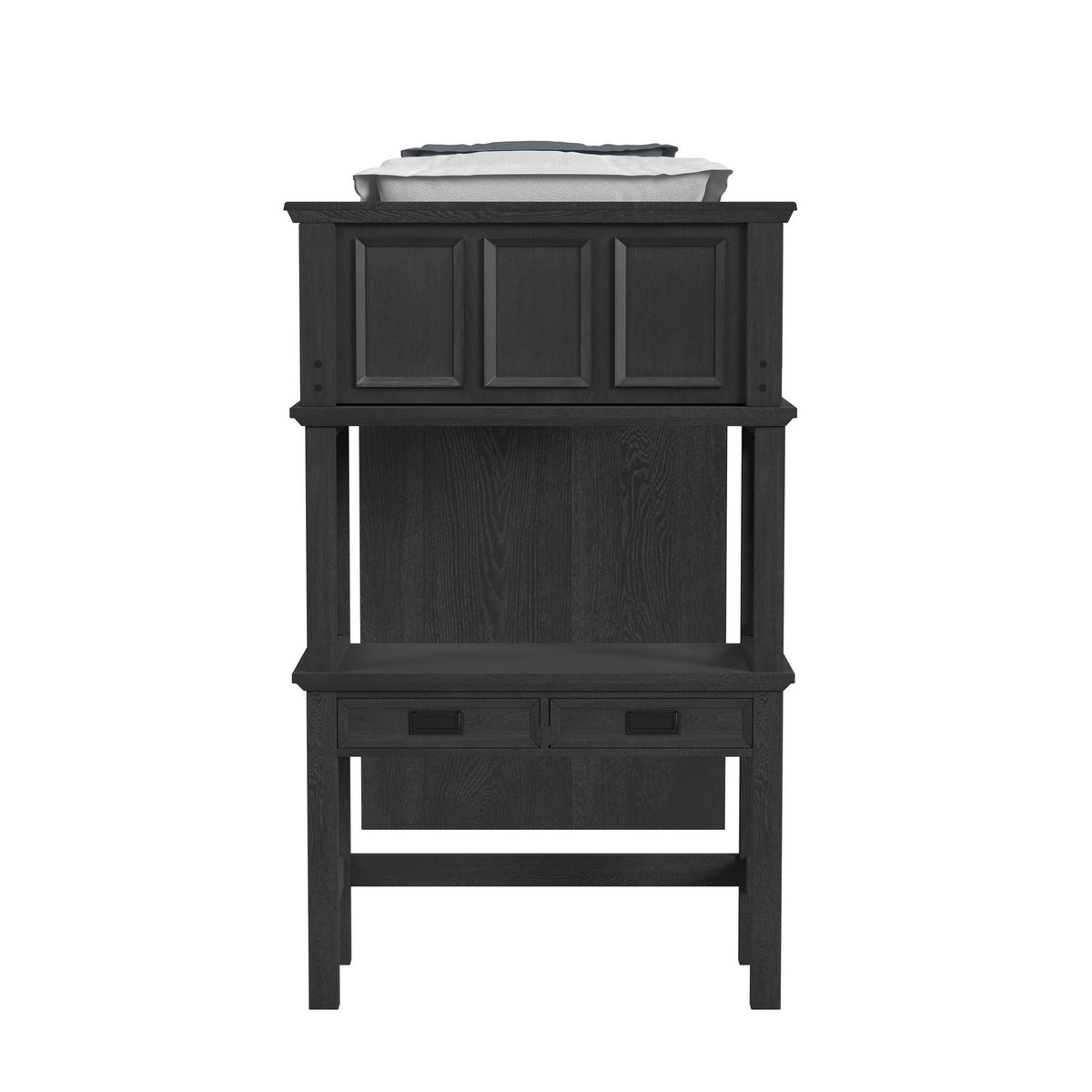 Hampton Kids Loft With Staircase And Desk With Speaker in Black by Elements International, view 2