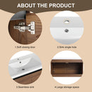 Bathroom Vanity Set With Resin Countertop Sink And 2 Doors, Engineered Wood