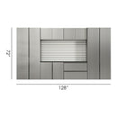 Nova - Series Garage Cabinet Set A With Soft Closing Doors - Metallic Gray