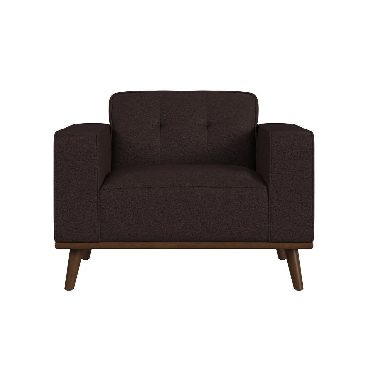 Destiny Chair With Wood Front in Dark Brown by Elements International, view 3