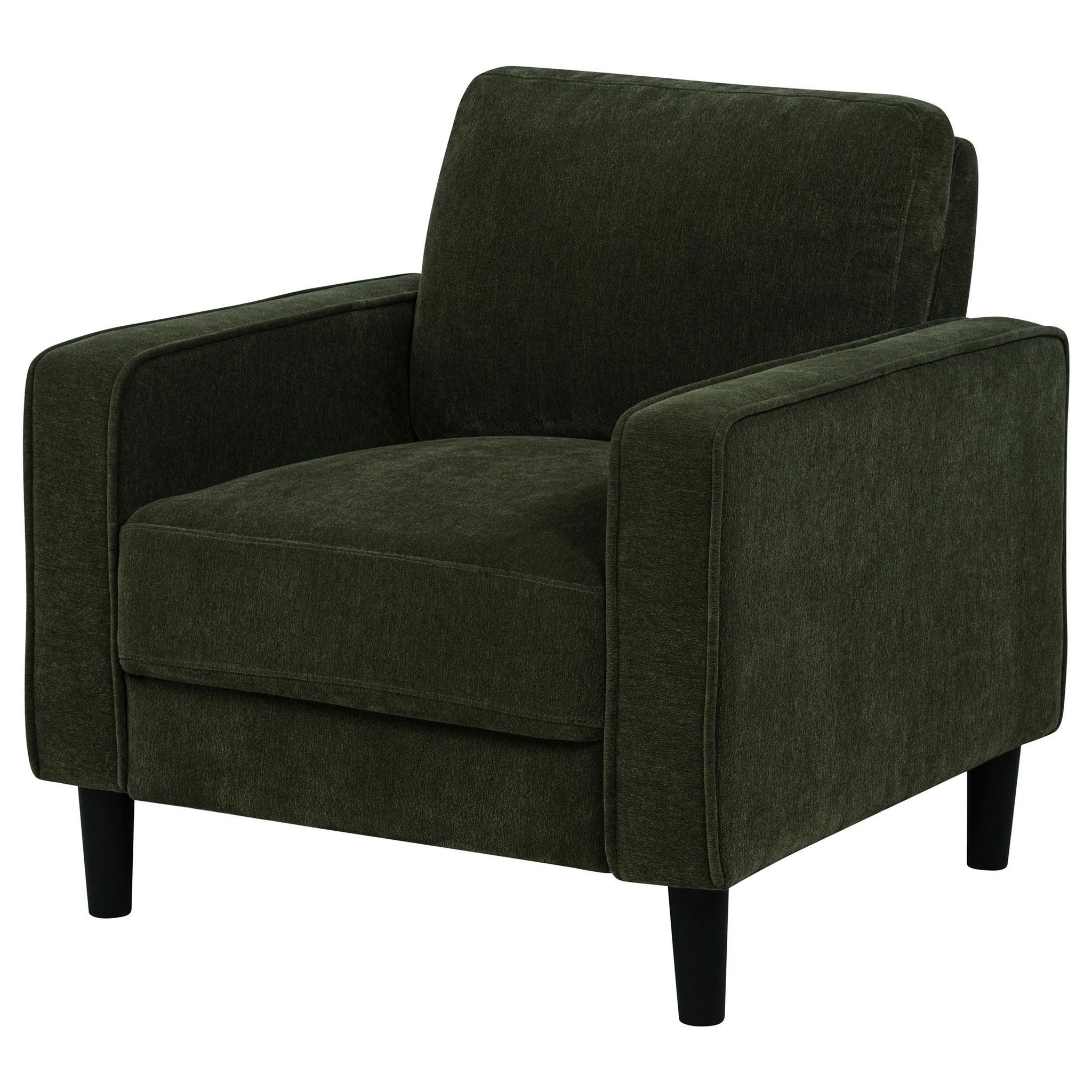 Ruth Fabric Upholstered Track Arm Accent Chair Matcha Green - Atlantic Fine Furniture Melbourne FL