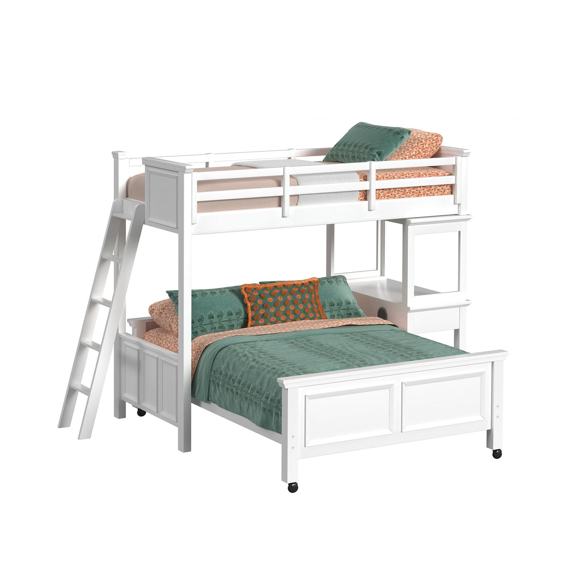 Hampton Kids Loft With Ladder And Desk With Speaker Bedroom Set in Black by Elements International, view 9