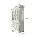 Vendom - Hutch & Buffet - Antique Pearl Finish - Atlantic Fine Furniture Inc