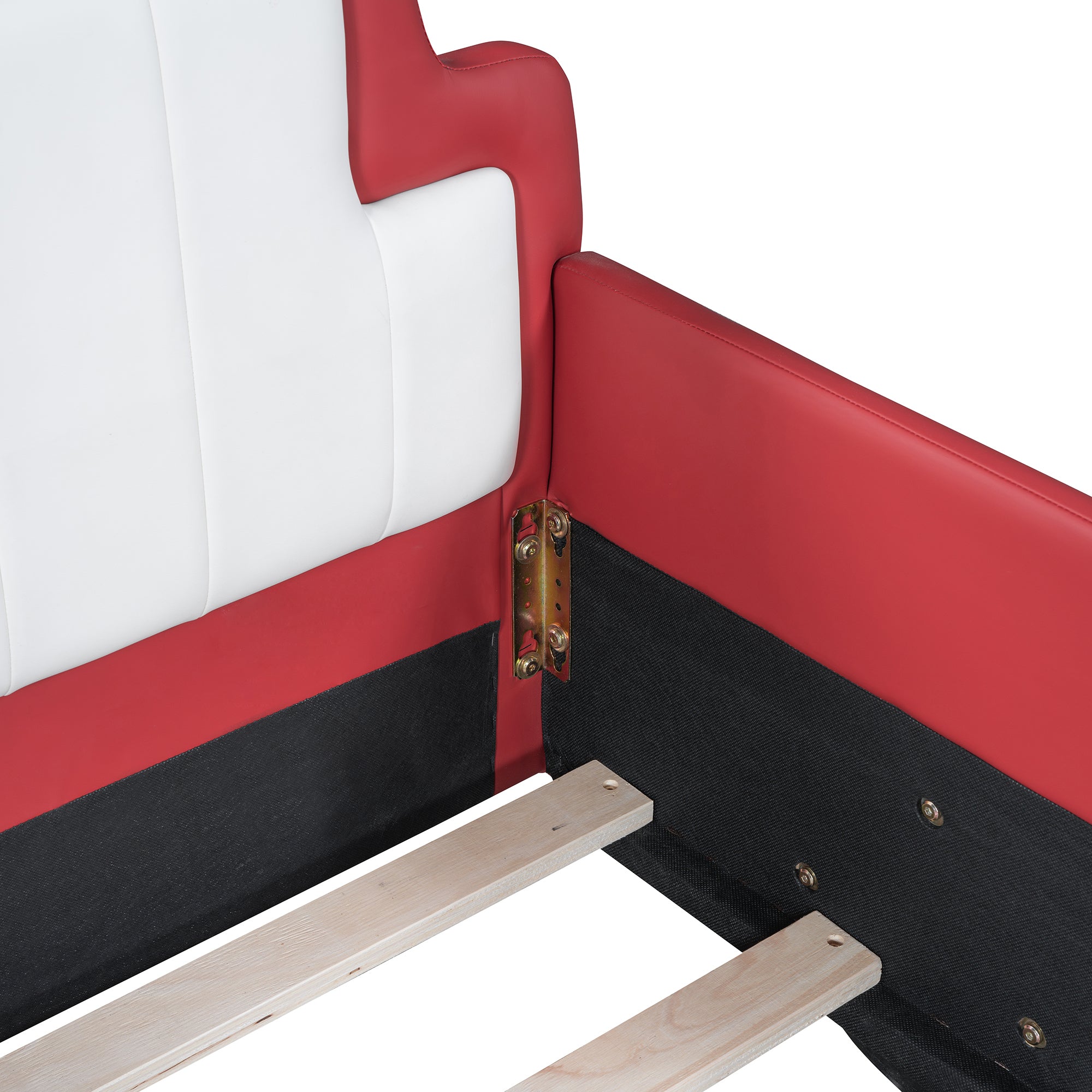 Twin Size Race Car-Shaped Platform Bed with Wheels,Red - Atlantic Fine Furniture Melbourne FL