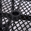 Square Outdoor Steel Picnic Table, With Umbrella Pole