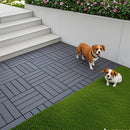 Plastic Interlocking 44 Pack Patio Deck Tiles, Square Waterproof Outdoor All Weather Use