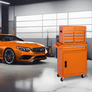 Tool Chest, 5 Drawer Rolling Tool Storage Cabinet With Detachable Top Tool Box, Liner, Universal Lockable Wheels, Adjustable Shelf, Locking Mechanism, Metal Tool Cart For Garage Workshop