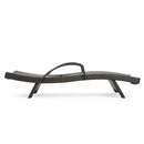 Salem - Contemporary Wicker Chaise Lounge With Arm, Weather Resistant