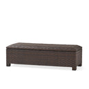 Santiago - Wicker Storage Bench - Brown Multi