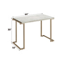 Boice II - Sofa Table - Faux Marble Top & Champagne