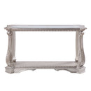 Northville - Sofa Table - Clear Glass & Antique Silver