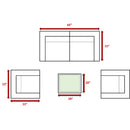 Wicker Seating Group Set With Table And Cushions