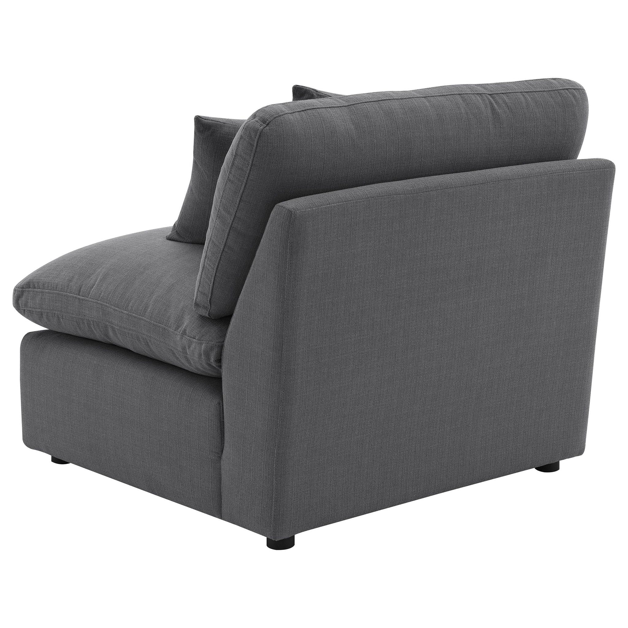 Hobson Upholstered Armless Chair Charcoal - Atlantic Fine Furniture Melbourne FL