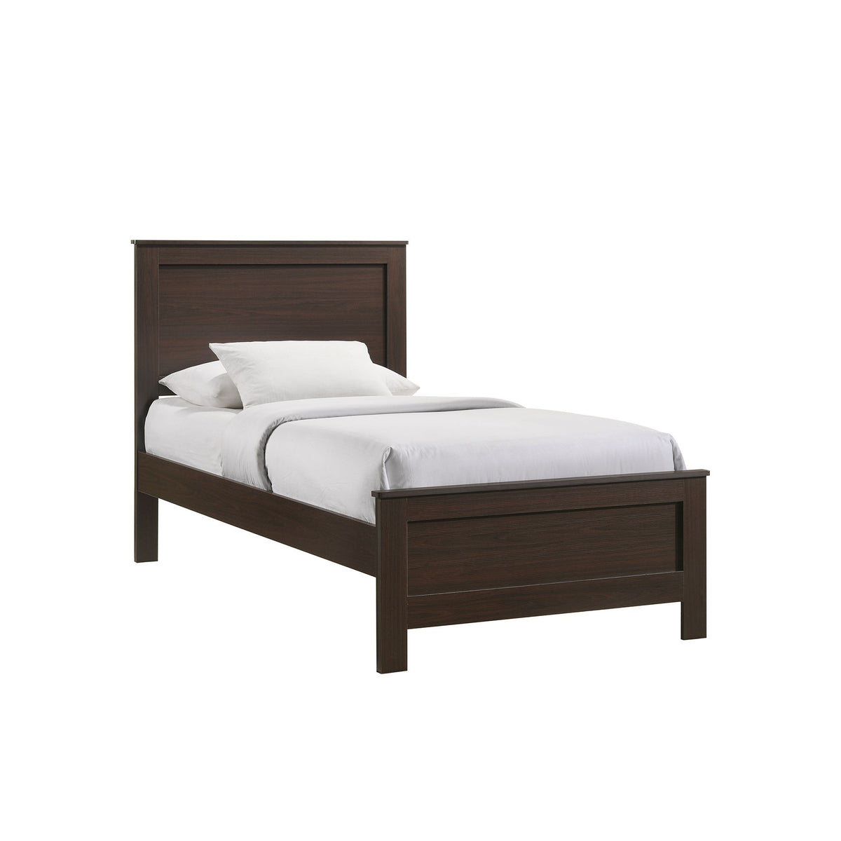Sami Youth Panel Bed in Dark Brown by Elements International, view 2