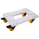 Heavy Duty Furniture Dolly Trolley Car, Aluminum Frame With 3" Tpu Professional Casters, Brake Option