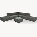 8 Pieces Outdoor Patio Furniture Conversation Wicker Sofa Set